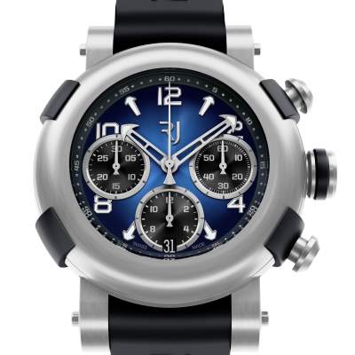 RJ Watches Arraw Chronograph 45mm Titanium Blue gphg 2018